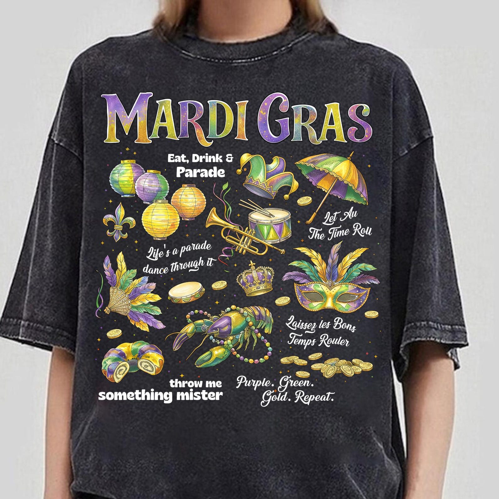 It s Mardi Gras Y all Shirt, Mardi Gras Shirt, Fat Tuesday Parade Louisiana Shirt, Purple Green Gold Tee, Nola Mardi Gras Carnival XL