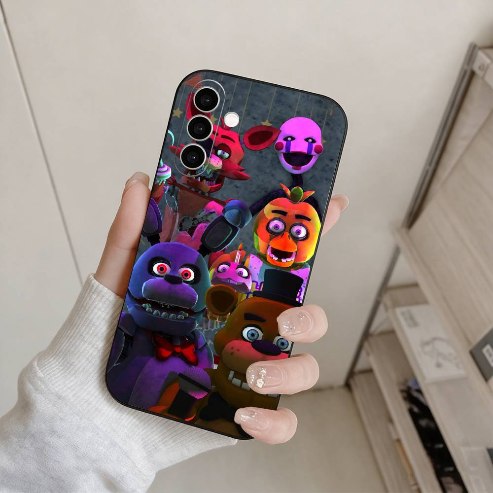 Five N-Nights At F-Freddys Fnaf Phone Case For Samsung Galaxy A73,A72,A71,A70,A53,A52,A51,Others Soft Black Cover