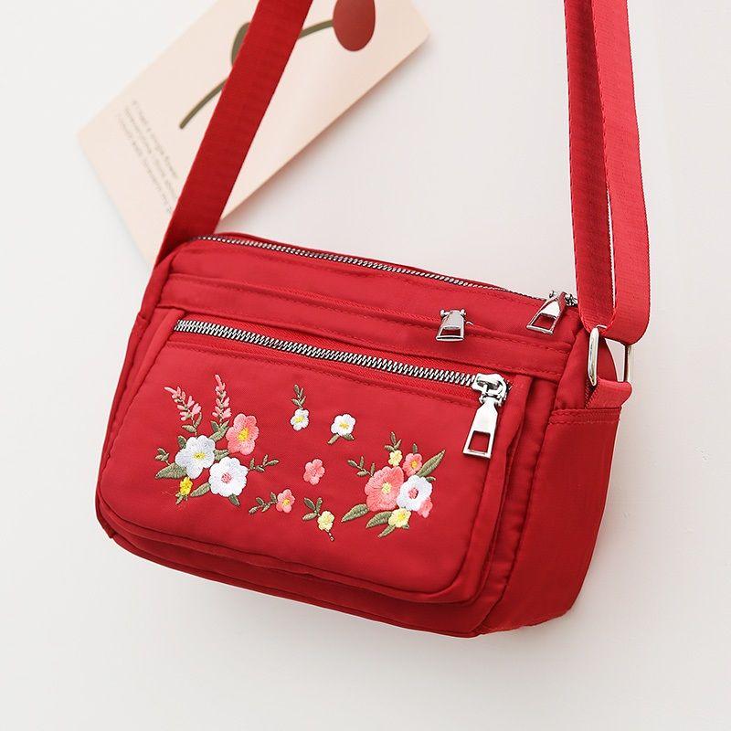 Mittelalterliche Muttertasche Umhängetasche Lässige Stofftasche Bestickter Rucksack Wasserdichtes Nylon Oxford-Gewebe Damentasche Schultertasche