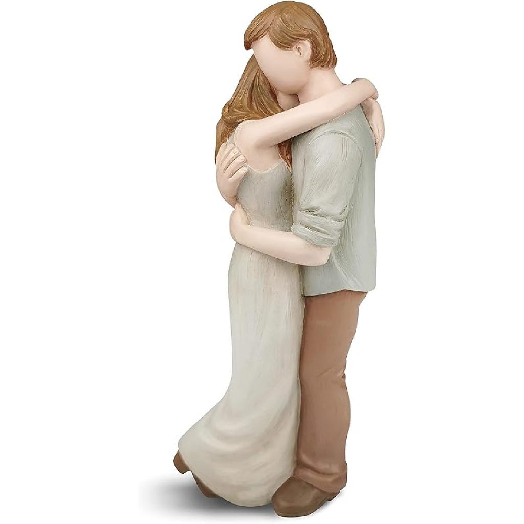 Couple Anniversary Sculpted Hand-Painted Figure Gifts Husband and Wife Wedding Figurine Gift, Happy 10th - 80th Anniversary Statue for Him and Her