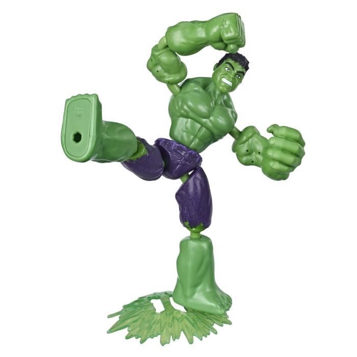 Figurine articulée hulk bend and flex de 15 cm flexible - marvel avengers - à partir de 6 ans