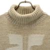 Courr_ges Homme made in Italy 7 minutes sleeve turtleneck sweater M knit Men's Used