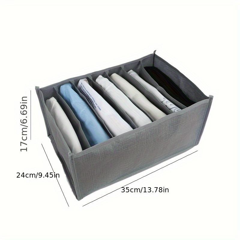 

1pc 7-compartment clothing storage box, pants, clothes, jeans storage box, underwear, bra, socks cultural relics storage box