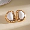 European and American silver needle geometric resin acrylic stud earrings summer small fresh earrings light luxury high-end earrings women