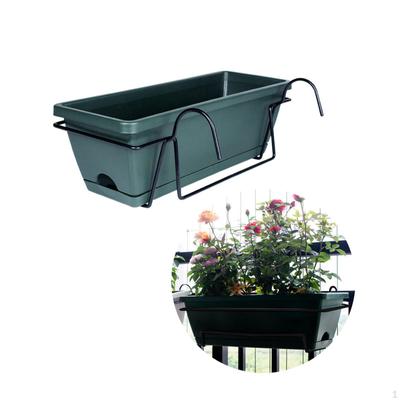 Balcony Railing Planter Flower Pot Vegetables Growing Container Window Box Plant Basket for