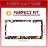 Personalise Colorful Floral Flowers License Plate Frame License Plate Frames Car Universal Stainless Steel Accessories Cars Decor With 2 Holes And
