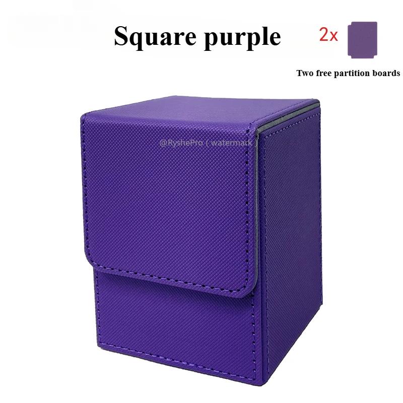 Trading Card Storage Box for 100+Single Sleeved Cards with 2 Dividers Commander Deck Box Compatible with Mtg Card Case