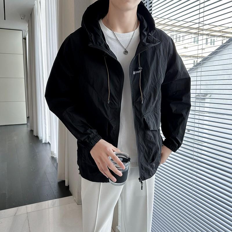 

2025 Ice Silk Summer Skin Sunscreen Clothing Men s Thin Large Size Outdoor Loose UV Protection Hooded Fishing Clothing Tide 6XL