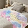 Soft Flannel Throw Blanket No Shedding, Watercolor Pattern, Cozy Warm Blanket for Home, TV Watching, Christmas & Halloween Decor