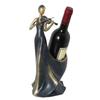 Violinist Wijnfleshouders Aanrecht Display Stand, Decoratieve Hars Vrouwenbeeld Enkele Fleshouder voor Wijnkast Styling