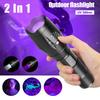 UV Flashlight Purple White Dual Light 395nm Ultraviolet Torch Zoom Flashlight Detection Lighting Lamp for Pet Stains Hunting
