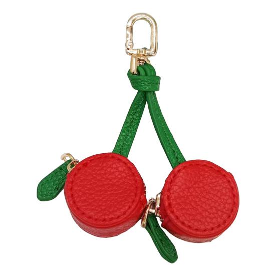 Cute Fruit Coin Purse Bag Charm Mini Fruit Coin Wallet Zipper Change Purse Keychain Charm for Handbag Tote Wallet Accessories