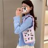 Women's Single Room Bag, Cartoon Illustration Padded Bucket, Hand-carried Underarm Travel Photo Bag