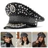 Sparkling Captain Hat Heavy Crystal Sequins Hat for Bachelorette Party Captain Hat Bride Hat for Actor Actress