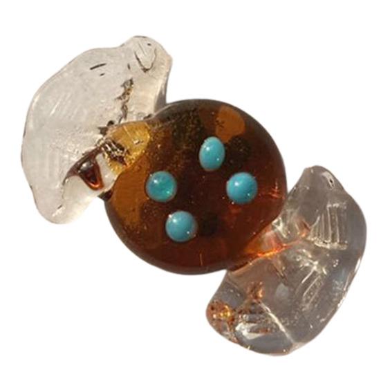 High Quality Mini Vintage Colorful Candy Ornament Anti-fading Compact Glass