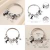 Stainless Steel Cat Bowknot Star Charm Bracelet For Fashion Casual Wear