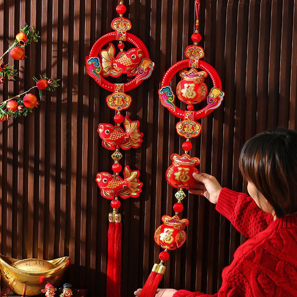 Lucky Chinese New Year Ornaments Hanging Spring Festival Decorations  Home