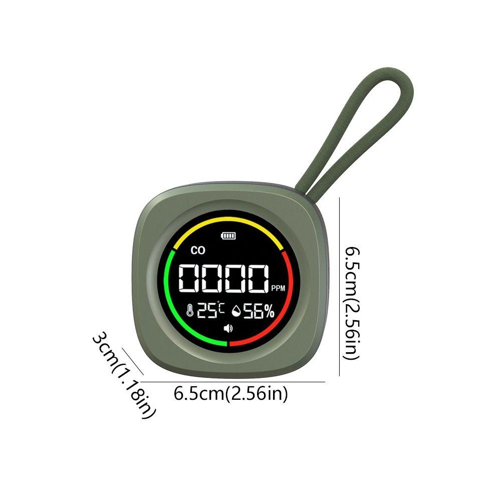 High Definition LCD Display Carbon Monoxide Detector 3 In 1 Temperature Humidity Detector  Travel