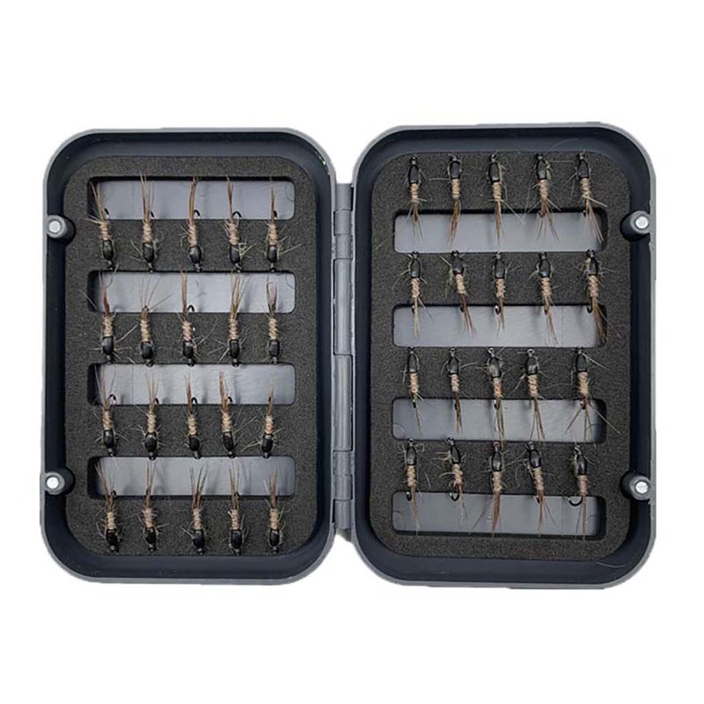 25Pcs Nymph Fishing Lure Fast Sinking Copper Wire Tungsten Bead Head Nymph Flies Trout Fly Fishing Lures
