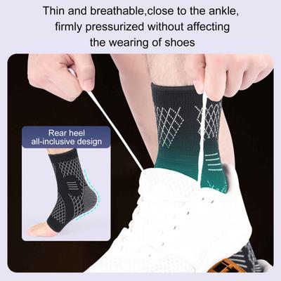 Sport-Knöchelstütze, Kompressionsmanschette, hochelastisch, hautfreundlich, atmungsaktiv, stabilisierende Knöchelbandage für Damen und Herren