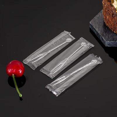 Disposable Transparent Plastic Fruit Picks, 8cm