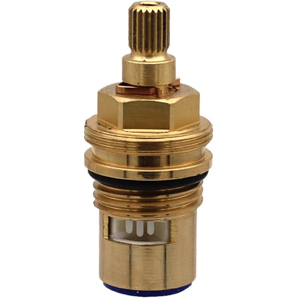 Mix Tap Inner Cartridge Replacement, Spare Valves, Tap Valves, Brass Ceramic Disc Cartridges Insert Faucet Valve Quarter Turn 1/2" Ceramic Tap Valves