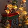 1pc10/20 LED Snowball Clear Bulb String Lights Christmas with Christmas Santa Claus Snowman Tree Gifts Mix Battery Powered Light