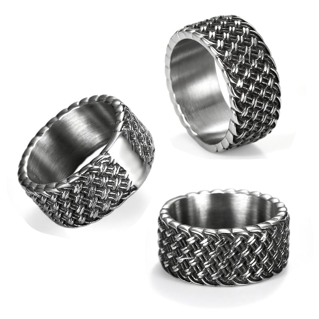 Ring Personalized Retro Men's Trend Brand Circle Ring Stainless Steel Men's Retro Ring