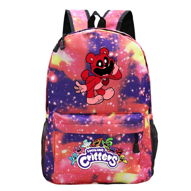 Cartoon Printed Children'S Backpack, Animation Schoolbag, Male And Female Primary And Secondary School Students Outdoor Travel Backpack