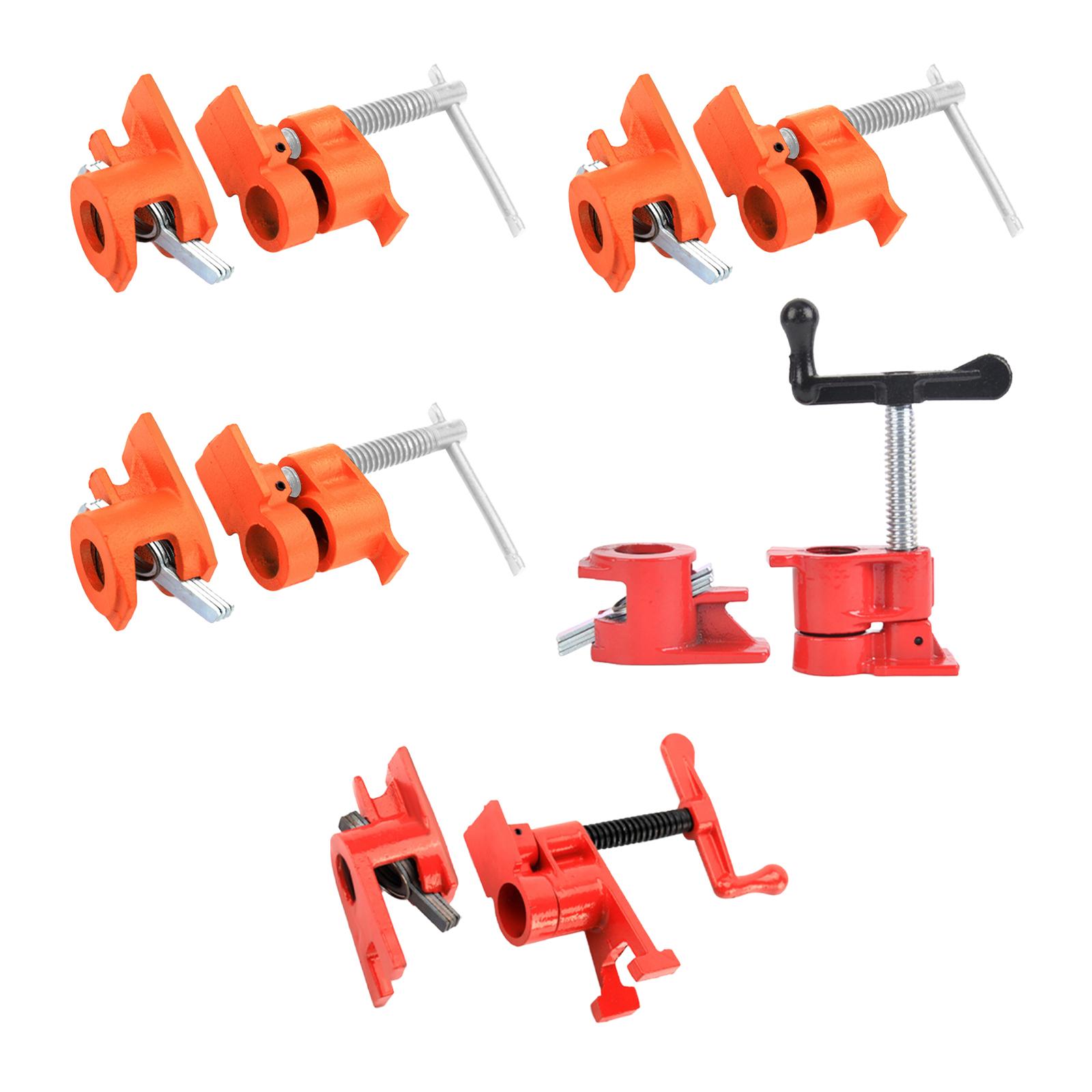

Wood Gluing Pipe Clamp Set Heavy Duty Durable,Tools,Metal Pipe Clamps for 0.5inch