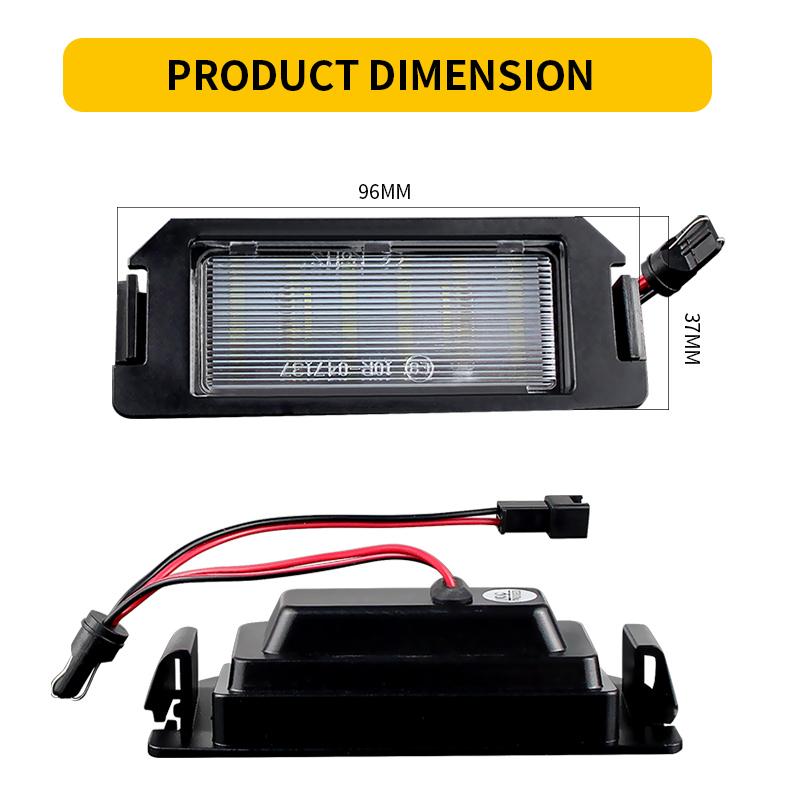 2PCS 12V 6000K Super Brght LED License Plate Light For Hyundai Coupe GK 2002-2009 tiburon coupes III F/L2 2001-2008