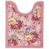 Senko Queen Rose Long Toilet Mat, Approx. 75 X 60 Cm, Pink, Antibacterial and Odor Resistant, Made In Japan, 35513