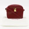 Salvatore Ferragamo Vala Shoulder Bag D21 3096 Red Calfskin Women Used