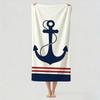 Fashion print Blue Anchor Towel Drying Bath Towel Applicable To Light Swimming Camping Yoga Beach Out