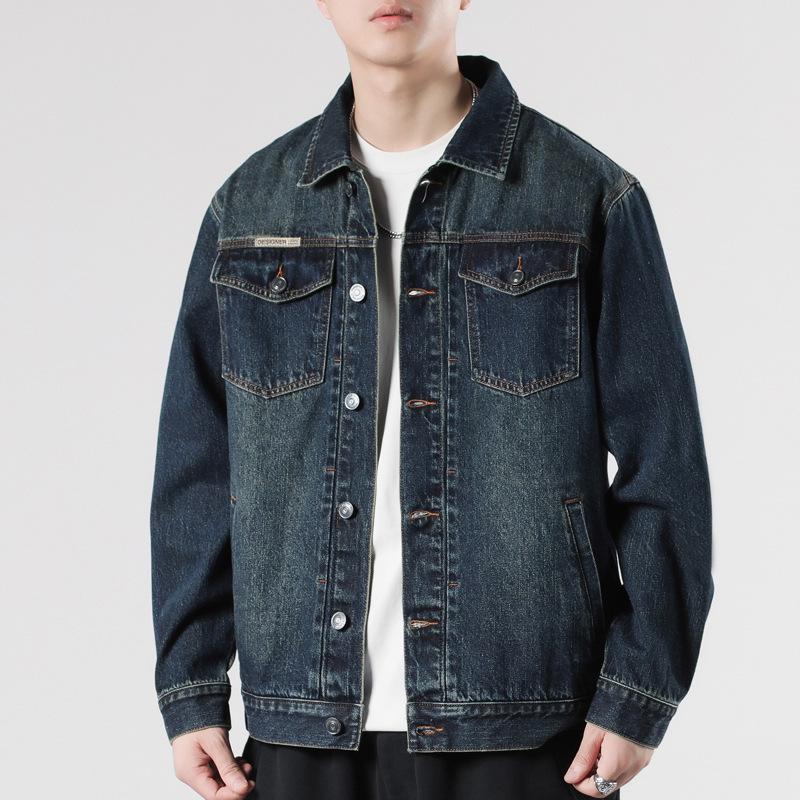 Винтажная джинсовая куртка мужская осенняя куртка Ruffian Handsome Tooling Jacket Washed Denim Clothes M