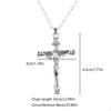 62KD Intricate Crosses Pendant Necklace Metal Chain Neckwear for Fashion Enthusiasts