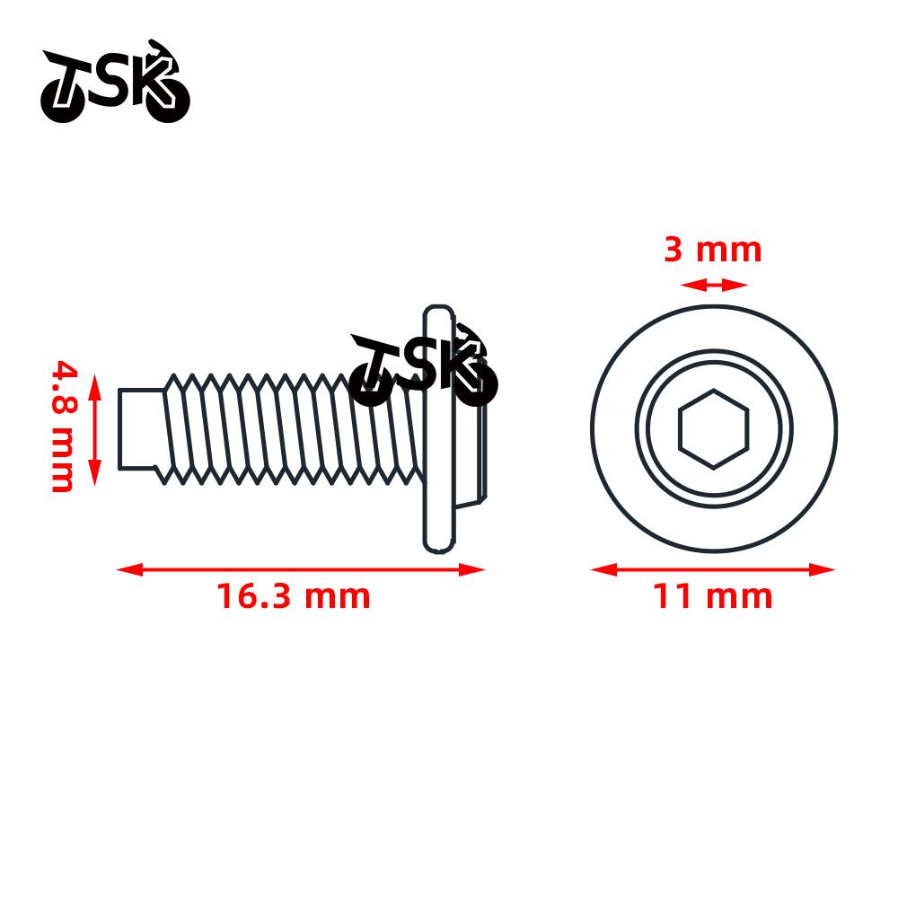 Stainless Steel Flat Head Inner Hexagon Screw Bolt M5 5mm for Ducati Motorcycle Cowling Fairing Plastic Cover Black