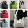 Nylon Space Cotton Handbag Solid Color Puffy Shoulder Bag Casual Cloud Tote Bag  Daily