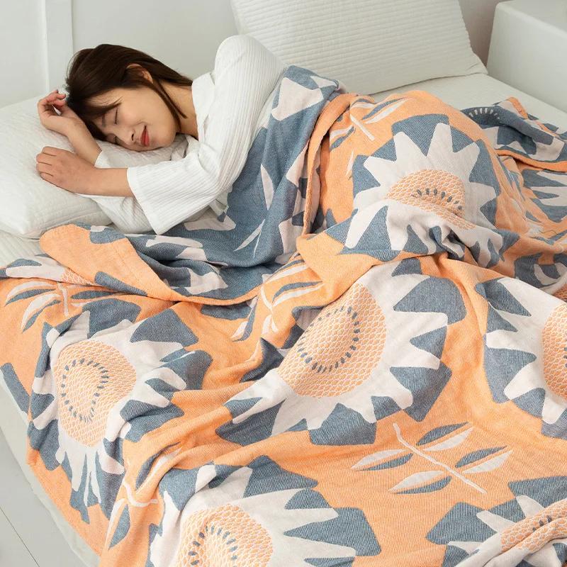 Summer Blanket For Beds, Double Sofa Towel, Thin Sheet, Single Cool Quilt, Cotton Blanket Bedspread, Breathable Comfortable, New
