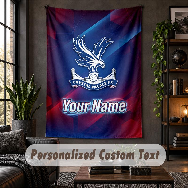 Wall Tapestry Crystal Palace Print Custom Name Text Wall Hanging Home Decor