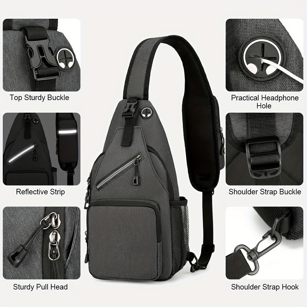Sling Bag Lightweight Crossbody Sling Backpack for Women Men Large Shoulder Chest Bag Daypack for Hiking Traveling
