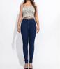 High Waist Elastic Jeans For Women