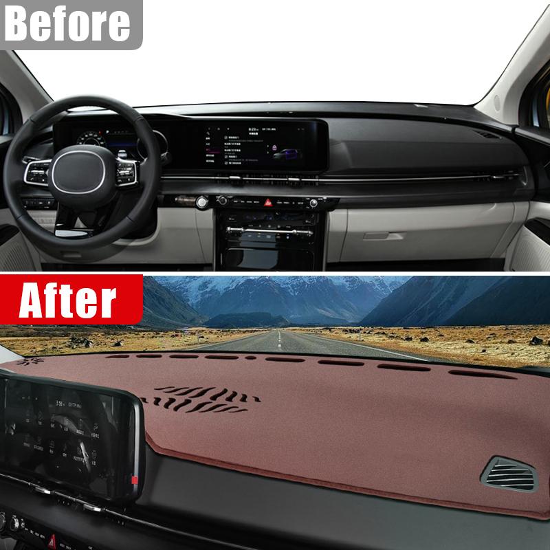 For Kia Carnival KA4    2024 2025 Car Dashboard Sun Shade Cover trument Desk Anti-UV Carpet Non-slip Mat