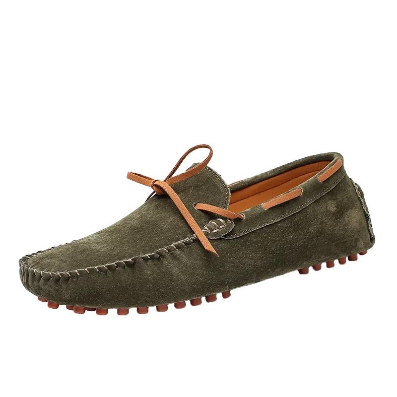 

Summer Mens Suede Loafers Outdoor Non-Slip Lightweight Casual Walking Shoes Breathable Soft Bottom for Daily Walking Lazy Shoes 47 хаки