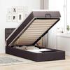 VidaXL Ottoman Bed with Mattress Dark Brown 100x200 Cm Fabric 3311604