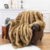 Faux Fur Throw Blanket Luxury Decorative Sofa Blankets Thick Warm Fur Blanket Soft Fluffy Plaid Throws For Bed King Size