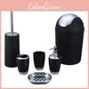 Bathroom Accessories Six Piece Plastic Washroom Set With Toothbrush Organizer And Cup For Gift And Travel