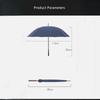 16 Bone Long Wooden Handle Windproof Retro Straight Umbrella Men's Large Reinforced Thickened Strong Business Gift Golf Umbrella