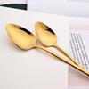 6Pcs Colorful Spoon Cutlery Set Mirror Stainless Steel Dinnerware Set Dinner Spoon Soup Ladle Tableware Western Kitchen Flatware