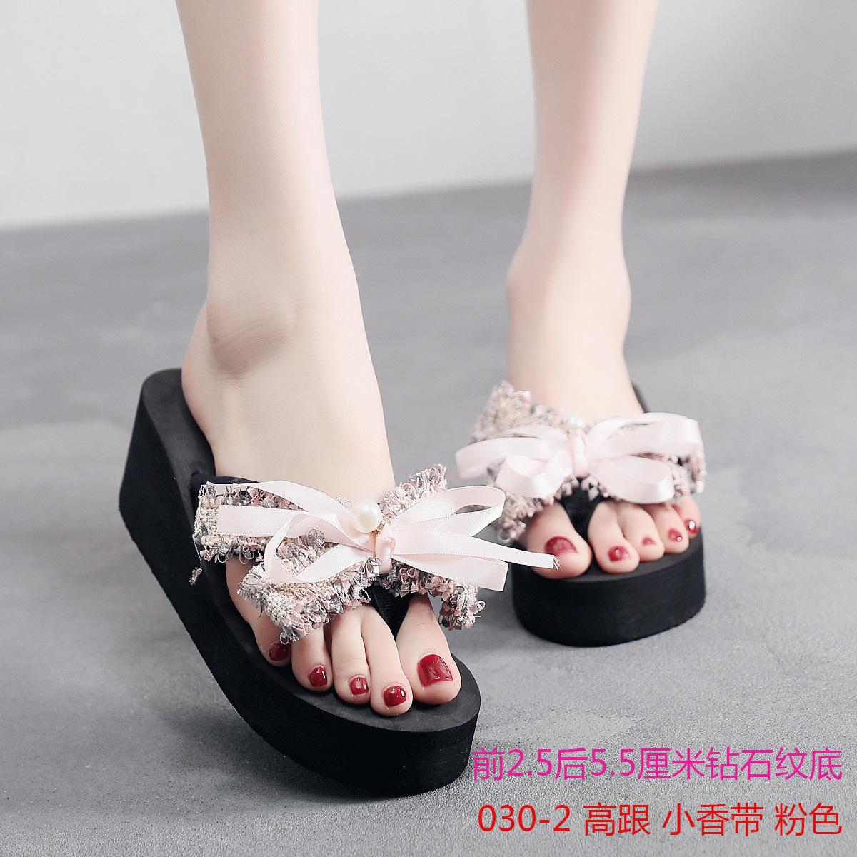 

Женские шлепанцы на высоком каблуке 6 см, женские повседневные сандалии и шлепанцы, женские нескользящие пляжные туфли на клипсе на танкетке 36